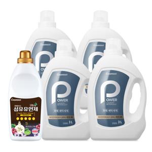 컨센서스 딥클린 파워 알카리 세탁세제 3L X4개 유연제 1L 증정