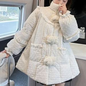 여성점퍼 큐티 양털고리 화이트 패딩점퍼 G125917 점