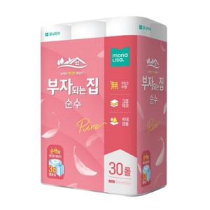 부자되는집 순수 3겹화장지 25m 30롤