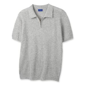 [DELUXE] 앨빈클로 하찌 카라 반집업 하프 니트 DLX1523 (4 COLOR)