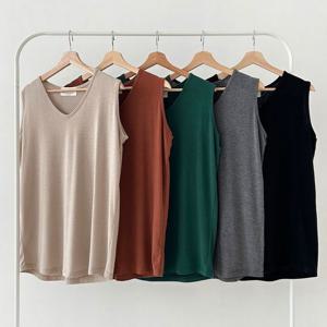 [아이우먼]빅사이즈민소매티 P529L505 데일리브이민소매나시티 LD