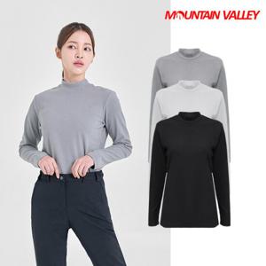 [마운틴벨리]여성 약기모 이너 하프넥 목폴라 티셔츠 MVT4391W