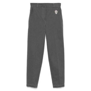 25 SS Brunello Cucinelli 로고 자수 크롭 팬츠 MA126P8873C004 TP438951368