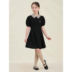 [빈폴키즈] 체크 칼라 포인트 저지 원피스  블랙 (BI5471G915)