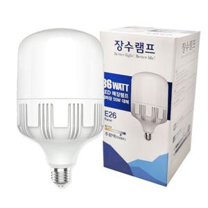 장수램프 LED 원통 매장램프 공장등 E26 36W 주