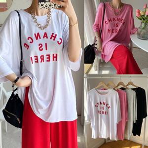 [아이우먼]위쉬몰 RA 찬스이즈히얼박시티셔츠(U685H506) 빅사이즈