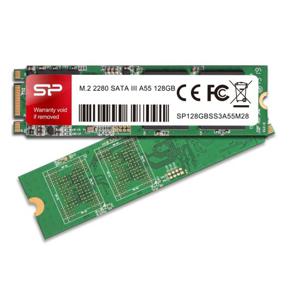 SP실리콘파워  SSD M.2 2280 3D TLC NAND 채용 128GB SATA III 6Gbps 3년 보증 A55 시리즈 SP128GBSS3A55M28