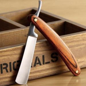 구렛나루 나무면도기 턱수염 외날 일자 엔틱 면도기 날면도기