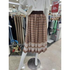 무자크 세이브존09 S/S 밴딩 페이즐리 패턴 주름 스커트 MM6WSK0