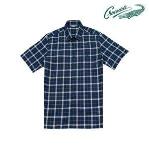 [크로커다일] 윈도우 체크 반팔 남방 CDAABWS2433