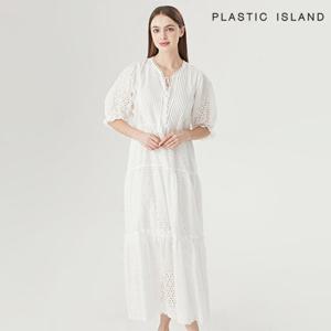 플라스틱아일랜드 V넥 플라워 원피스 (PNTWO031)