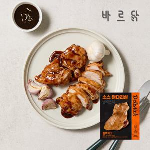바르닭 딜리스틱 소스 닭다리살 블랙저크 100g x3개