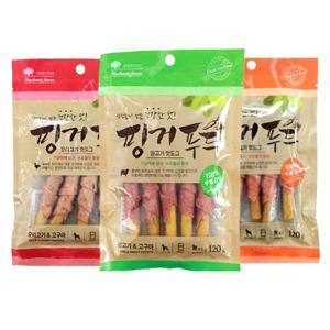 핑거푸드 핫도그 강아지간식 양 오리 닭고기 120g