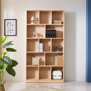 블리스데코 온드 고무나무 원목 1000 5단 키큰 책장 FIF071