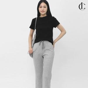 엘케이트 여자 티셔츠 면 무지 라운드 반팔 데일리 이너티 LLI001