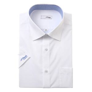 듀퐁셔츠 SE5MM12HS901SWH 반팔 여름용 일반핏 구김 적은 화이트 솔리드 스트레치 반소매 스판 와이셔츠