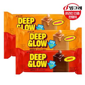 빙그레 딥앤로우 저당 쫀득바 2종 30개 세트 /저당아이스크림/카라멜/초코