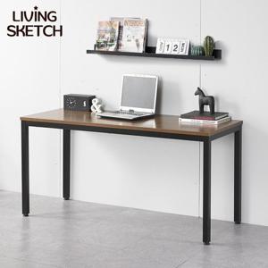 [리빙스케치] 루트 1500 블랙 월넛 업소용 식탁 테이블 철제 책상