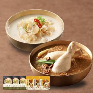 [진한식품]바른 닭다리삼계탕 600g 3팩+참스토리 도가니탕500g 3팩