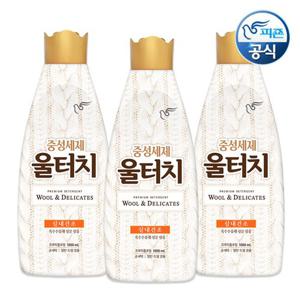 피죤 고급의류 중성세제 울터치 1Lx3개 손빨래 아기옷 울샴푸