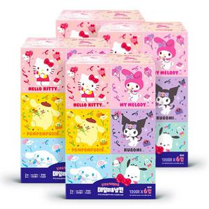산리오 캐릭터즈 데일리 홈냅킨 130매6입 x4팩 식탁용