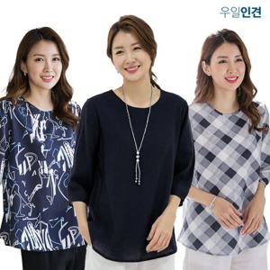 [우일인견] 편한 데일리 여름 인견 시원한 엄마옷 셔링 여성 블라우스 16종 택1
