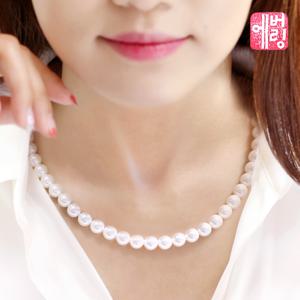 그레이스펄 8mm 진주 비드 목걸이_HONPR08