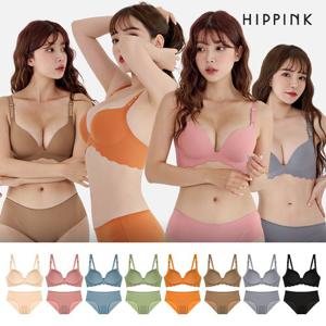 [힙핑크] 1+1 팔레트 볼륨 노와이어 브라팬티세트