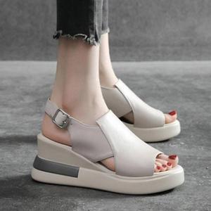 [베리슈]여성 6.5cm 웨지힐 웨지샌들 여름 통굽 스트랩샌달