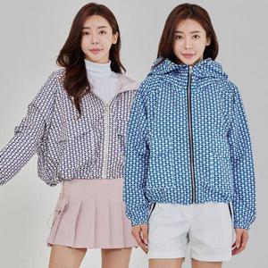 [제이투제이]여성골프웨어 패턴 바람막이 후드점퍼