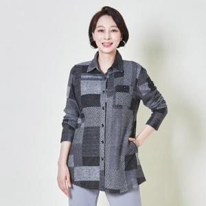 [마담엘레강스][마담엘레강스] 멀티 체크 기모 셔츠형 재킷 K243JK01
