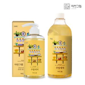 자연그램 프리미엄 주방세제 500ml+리필1000ml