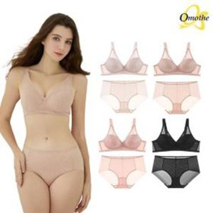 [♥홈앤단독] 오모떼 편한 보정 속옷 레이스 브라팬티 6종세트 + 2종세트 증정 (4세트)