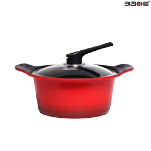 키친아트 S100G 주물냄비 세라믹코팅 양수 냄비 24cm