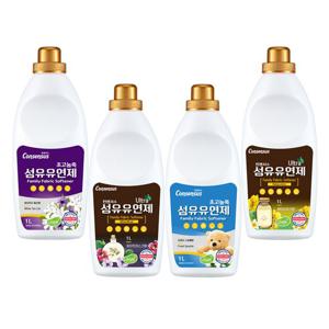 [4가지향] 컨센서스 초고농축 섬유유연제 1L x4개(베이비로션,프레시스파클,화이트티릴리,화이트머스크 택1