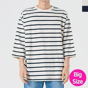 TTA 1954 남자빅사이즈오버핏7부단가라워싱면티