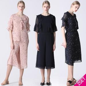 2SET [홈쇼핑방송/르오트(LeOT)] 러블리 썸머 셋업 2종세트(블라우스+팬츠)-사이즈 55~88까지