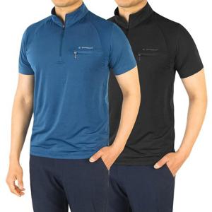 [인코디아웃도어]여름 남성 필드 냉감 스판 반팔 집업티셔츠 TSSR-s762