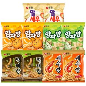 [농심] 먹태깡 2개+새우깡 2개+양파깡 2개+알새우칩 2개+감자깡 2개