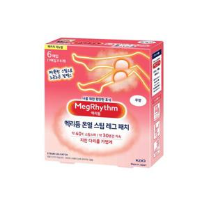 메구리즘 멕리듬 레그 패치 온열 스팀 6매입