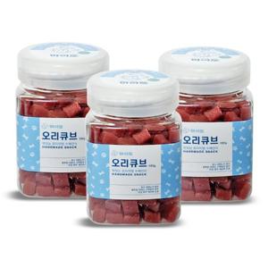 마이또 국내산 강아지 수제간식 오리큐브 180g 3개세트