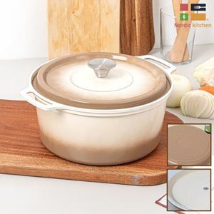 [Nordic kitchen] 노르딕키친 브뤼에 IH 저수분 세라믹 주물냄비 양수 24cm