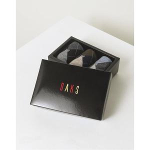 [25SS 닥스 ACC 남성]면혼방 아가일 체크 중목 3족세트_DBSS5E801BK