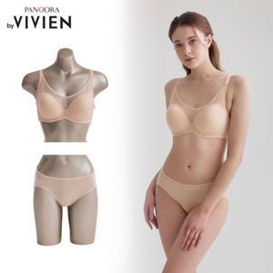 판도라 비비안 풀컵 빅사이즈 와이어 브라 1종 소프트브라운