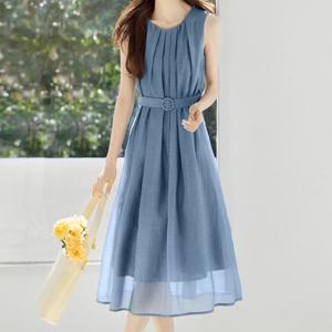[블랙퀸] 이베라 핀턱주름 플리츠 루즈핏 원피스 blk003680