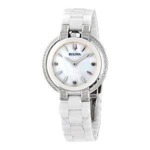 Bulova 불가리 루바이야트 모자이크 진주판 다이아몬드 여성용 시계