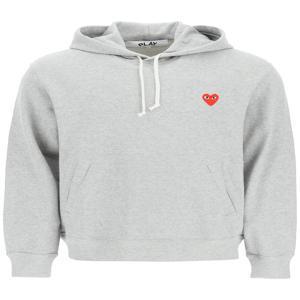 [NB02] 꼼데가르송플레이 남성 맨투맨 후드 heart patch hoodie P1T170 GRAY