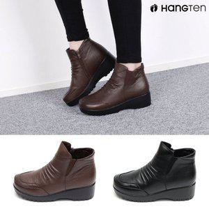 [기타]행텐 HT-673 여성용 털안감 캐주얼 통굽 앵클부츠 편안한신발