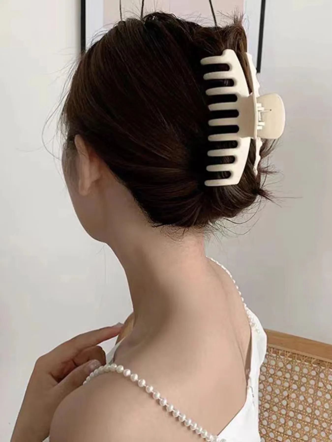 4PCS 헤어 클로 클립 4 인치 미끄럼 방지 대형 게 헤어핀 여성용 얇은 헤어 액세서리 바렛 소녀 선물