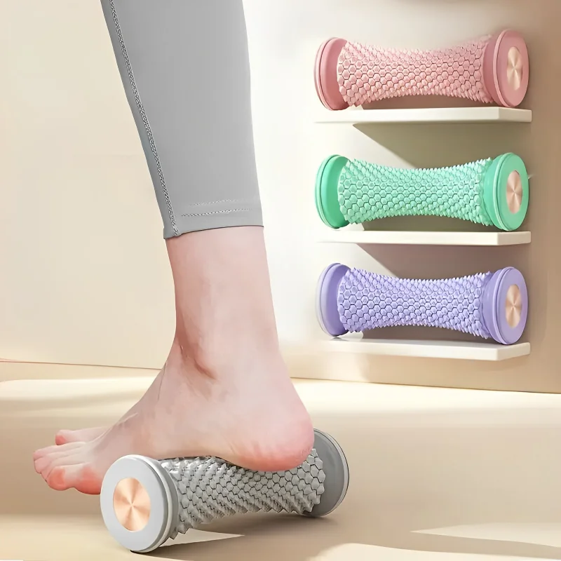 1pc 플라스틱 요가 근육 마사지 롤러 발 훈련 장치 근육 네트워크 배수를위한 다기능 발 롤러